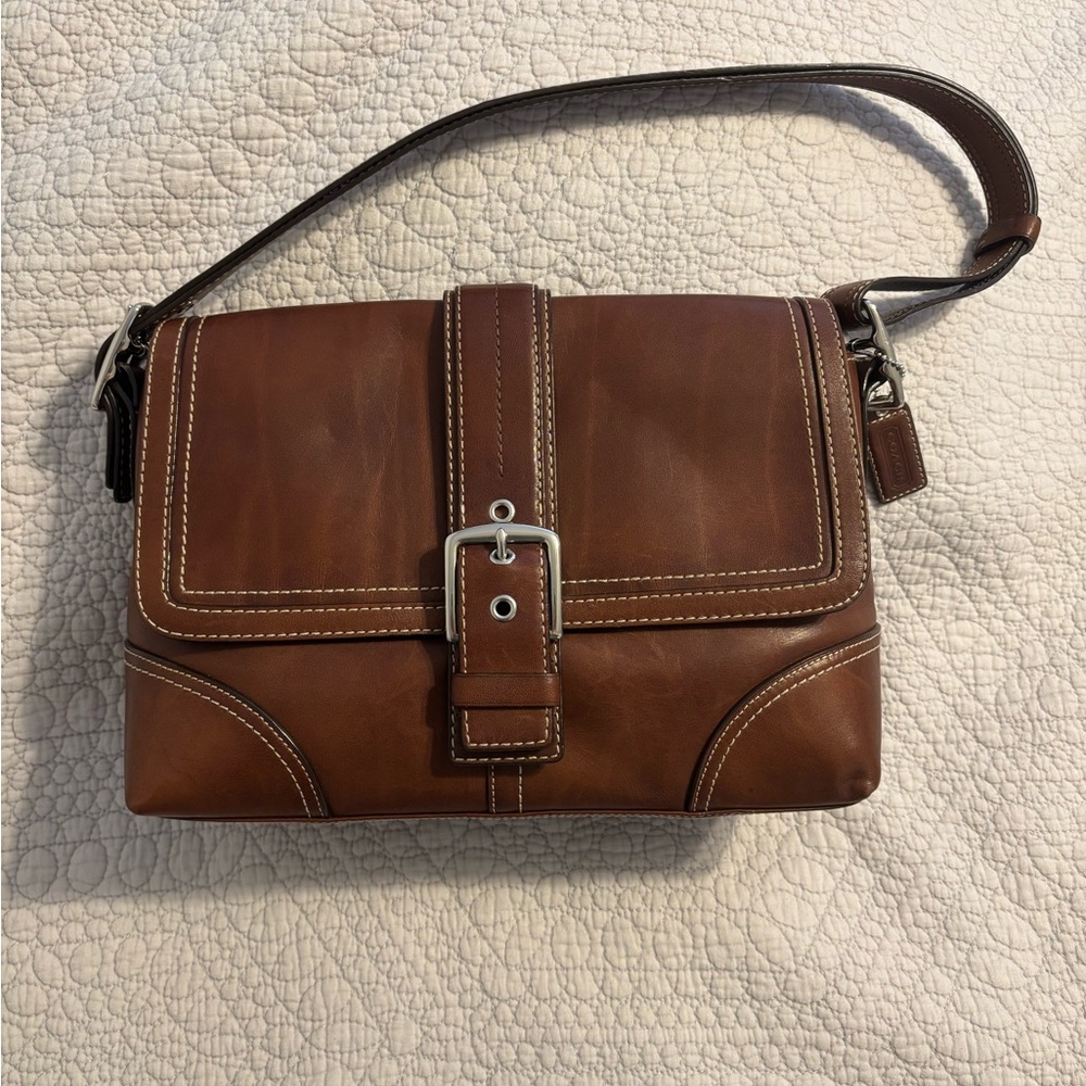 Coach Hampton Brown leather cross-body Shoulder Bag F11196